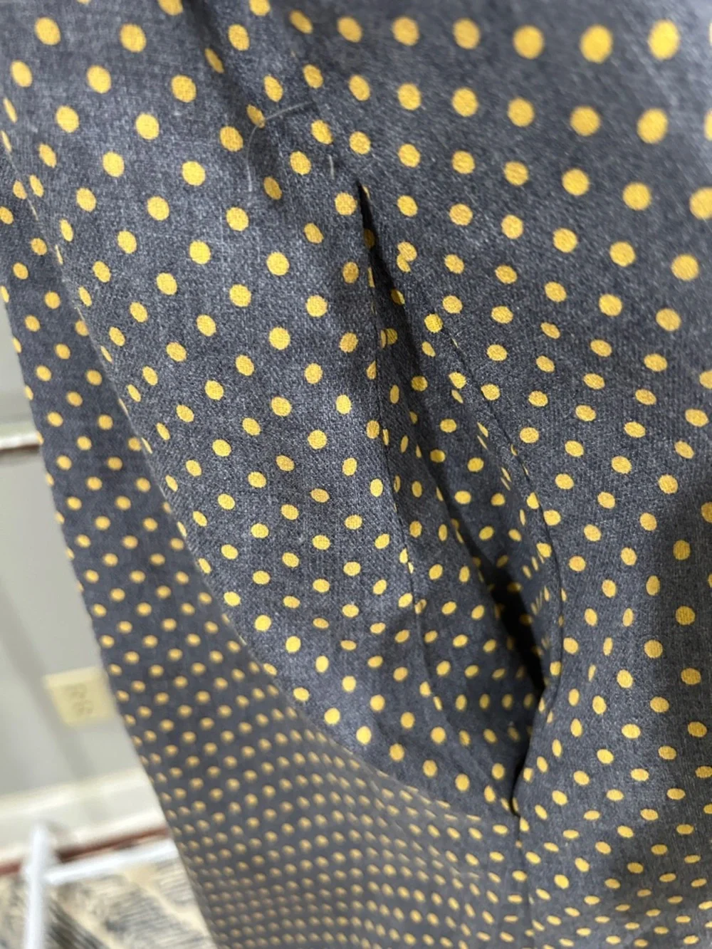Umgee Gray Spaghetti Strap Polka Dot Button-Front Mini Dress - Picture 7 of 10